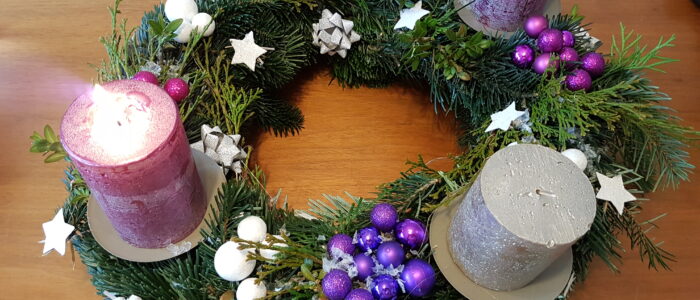 Adventkranz binden